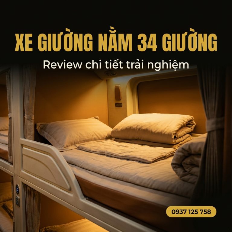 Nội thất xe giường nằm 34 giường Nhà Xe Yến Điện