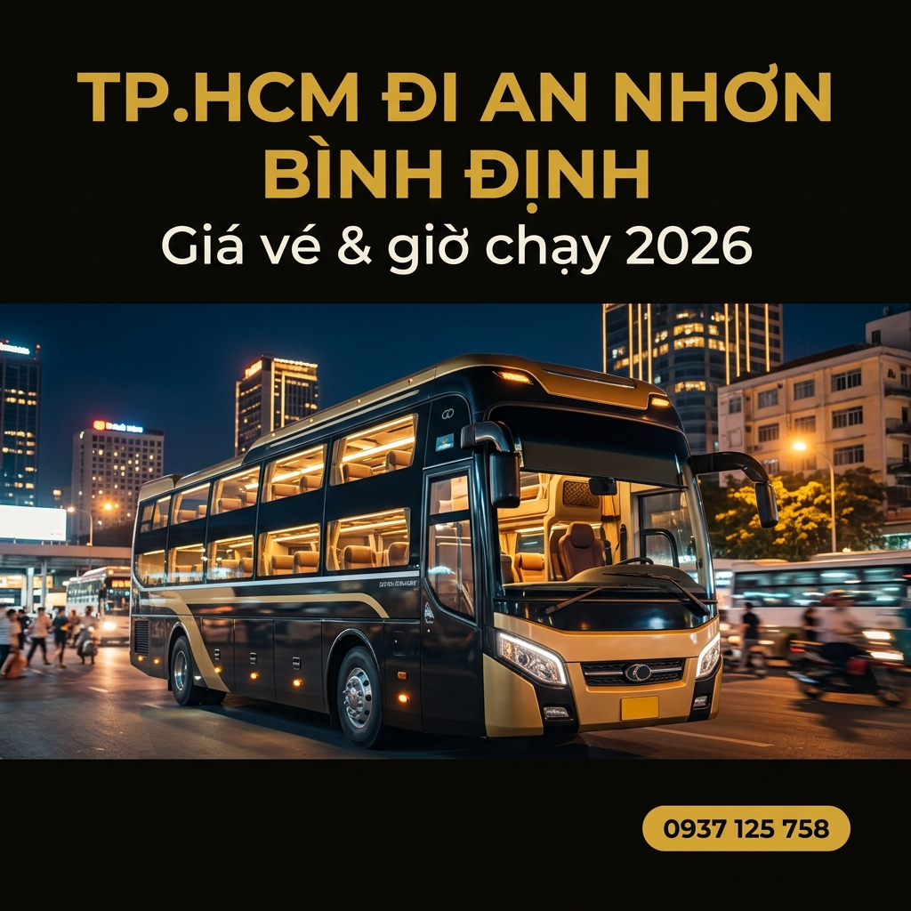 Xe giường nằm TP.HCM đi An Nhơn chiều ngược Nhà Xe Yến Điện